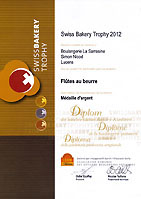 Mdaille d'argent du Swiss Bakery Trophy 2012 pour nos Fltes au beurre